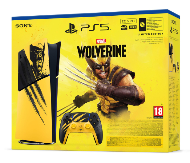 PlayStation 5 Slim Digital - Marvel’s Wolverine Battle Yellow edycja limitowana - 1582097 - zdjęcie 4